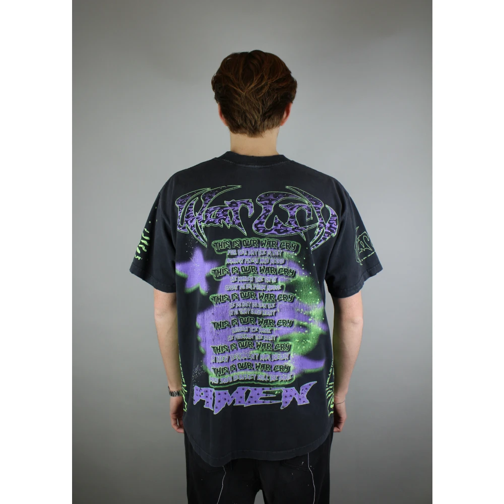 Hellstar Amen Grafisch Zwart T-Shirt Multicolor Heren