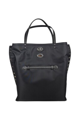 black-nylon-shopping-bag