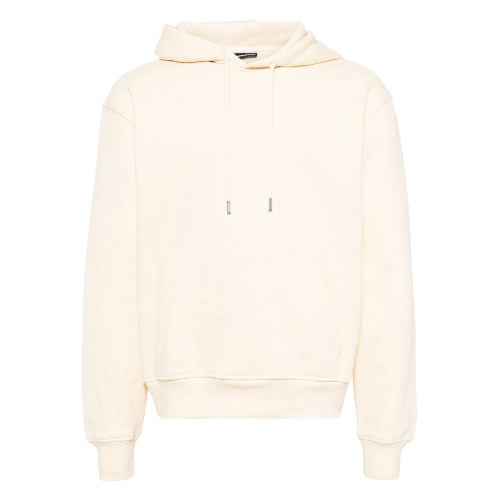 Jacquemus Geborduurd Logo Sweatshirt in Lichtgeel Beige Heren