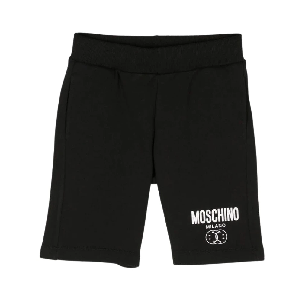 Moschino Logo Print Bomullsshorts Black, Unisex