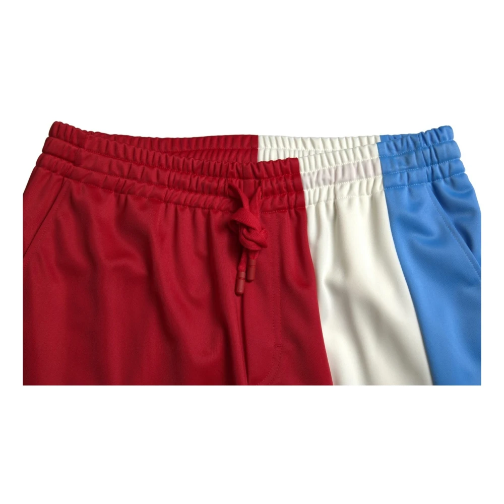 Dolce & Gabbana Elegante Gestreepte Sweatpants met Koord Multicolor Heren