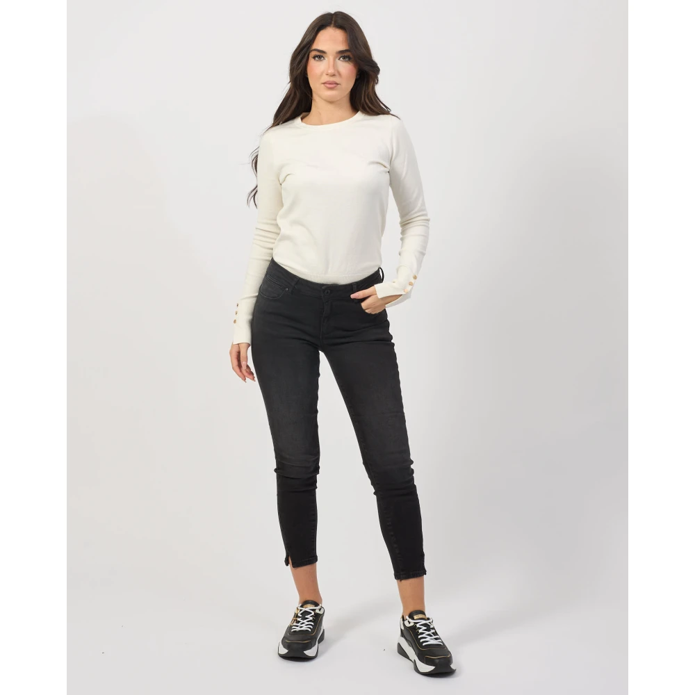 Fracomina Zwarte Slim Fit 5-Pocket Jeans Black Dames