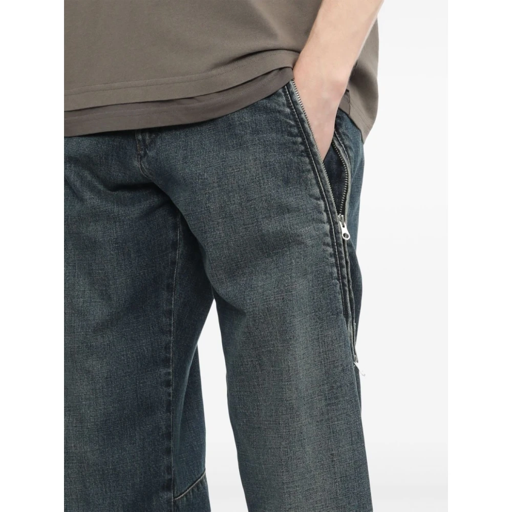 MM6 Maison Margiela Blauwe Denim Straight Leg Broek Blue Heren