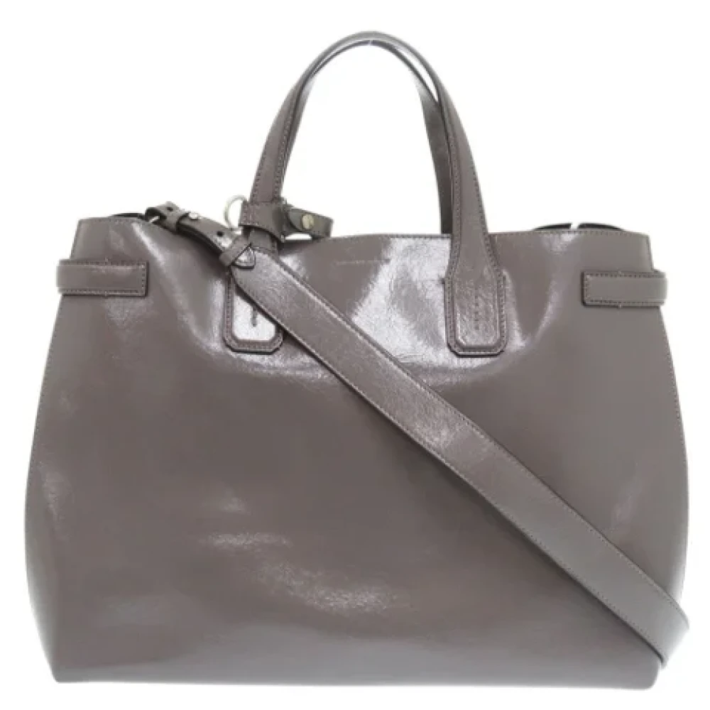 Burberry Vintage Pre-owned Fabric handbags Gray Dames