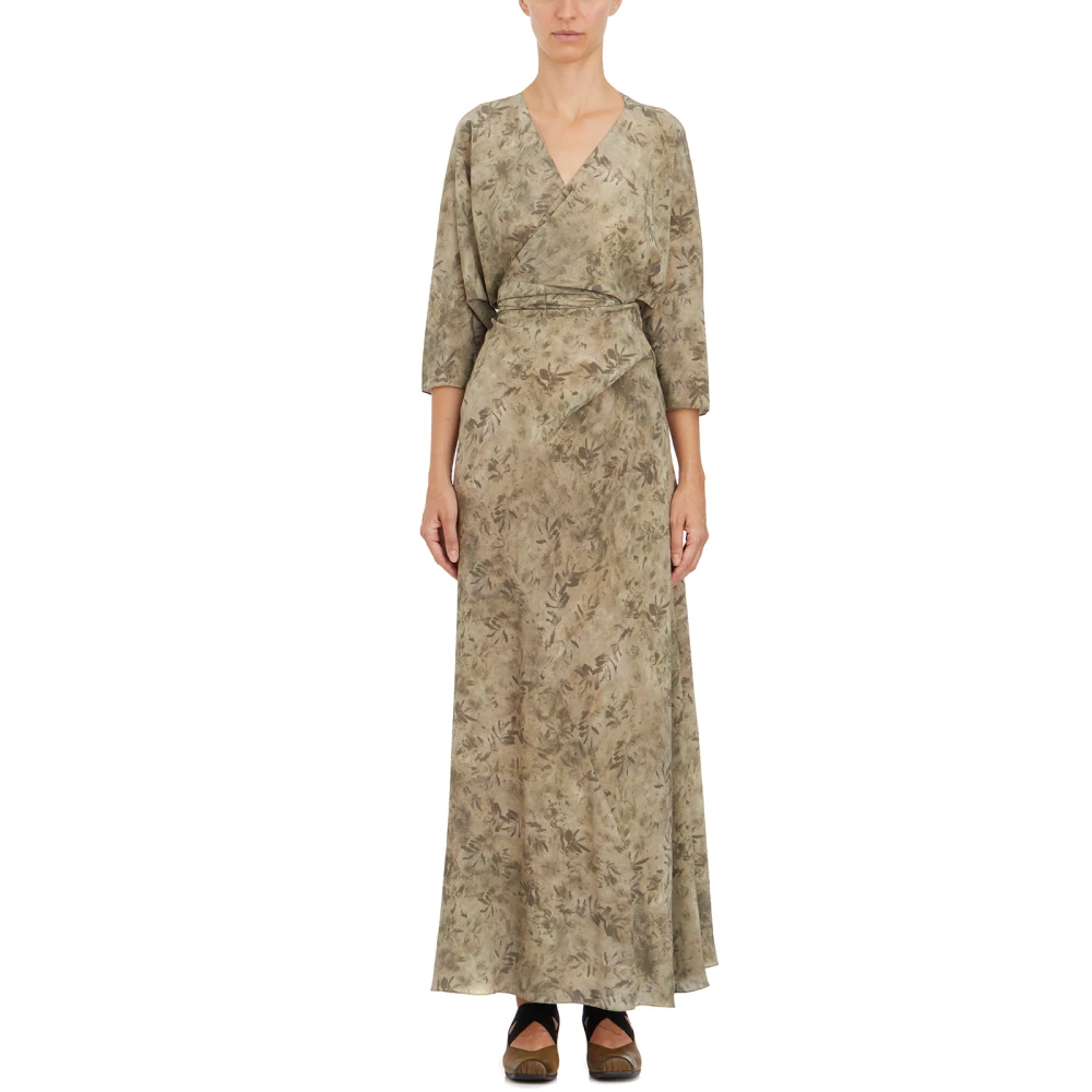 Cortana Zijden Salma Jurk Green Dames