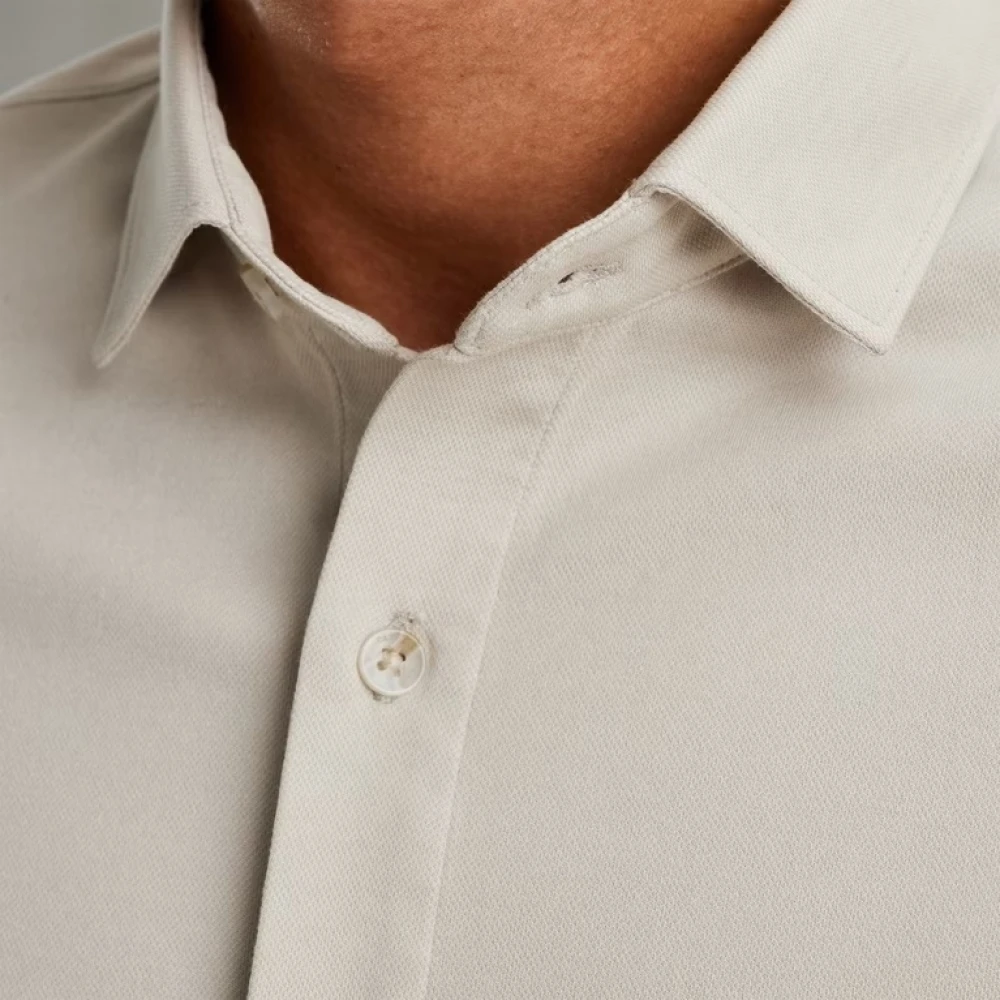 Cast Iron 2 Tone Interlock Jersey Shirt White Heren