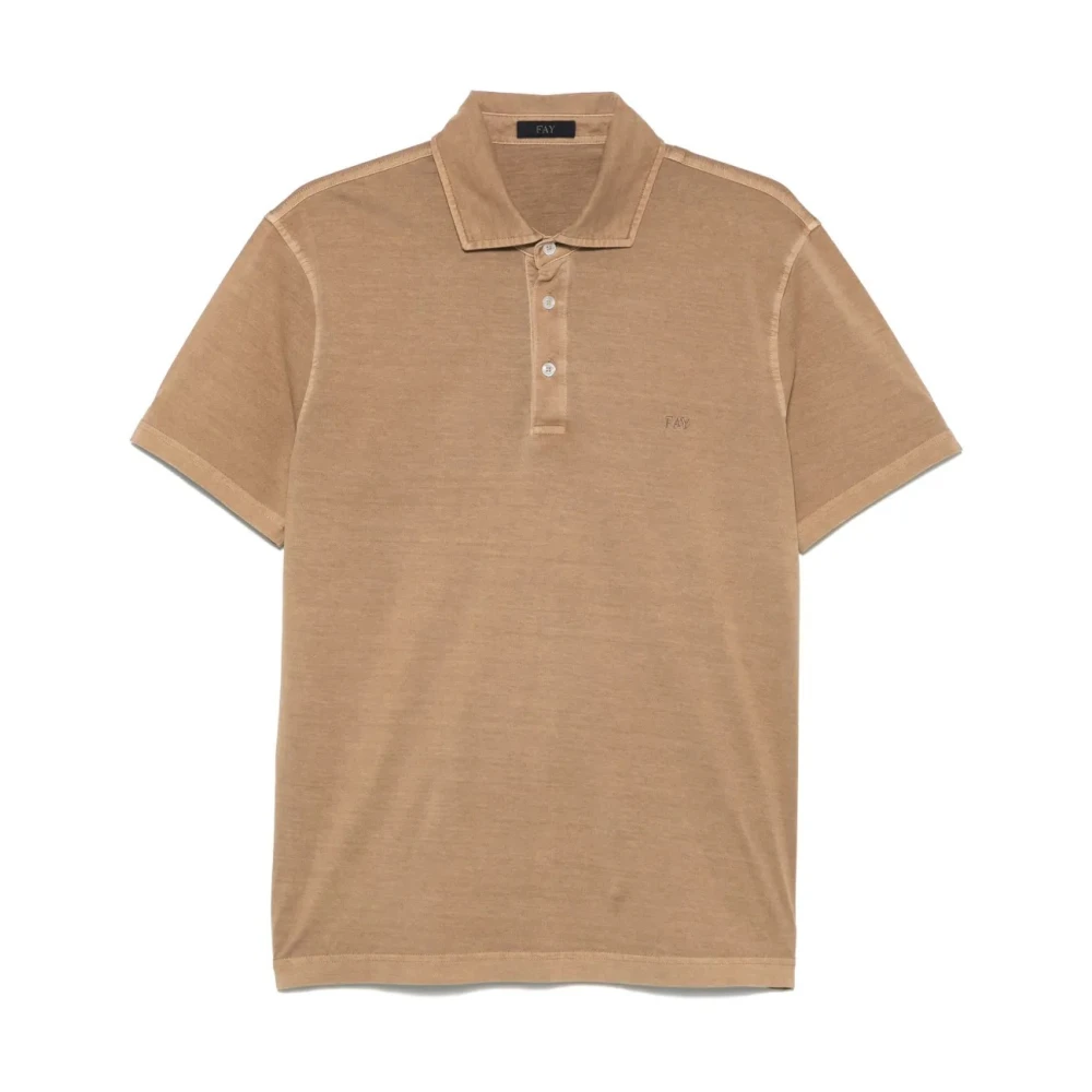 Fay - Tops > Polo Shirts - Brown - Fay - Modalova