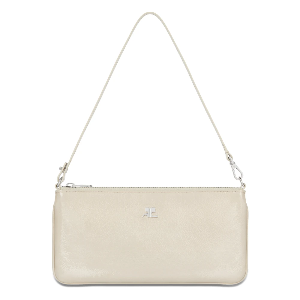 Courrèges Women's Beige Zipped Naolack Pouch