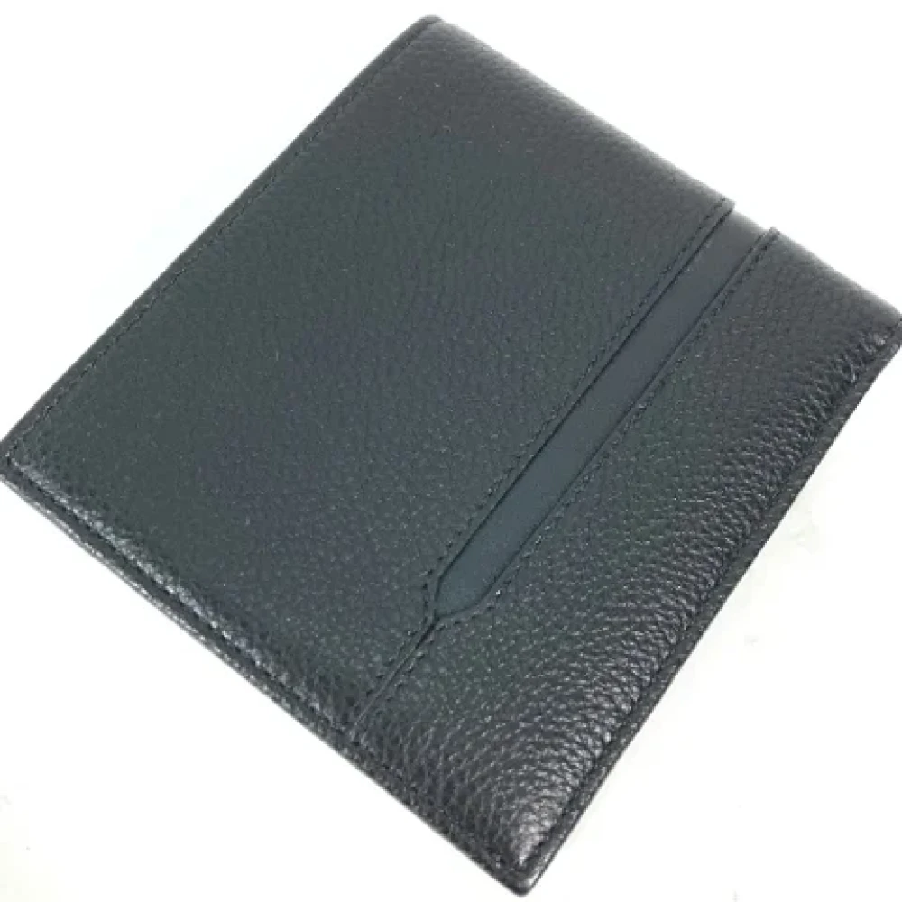 Bvlgari Vintage Pre-owned Leather wallets Black Heren