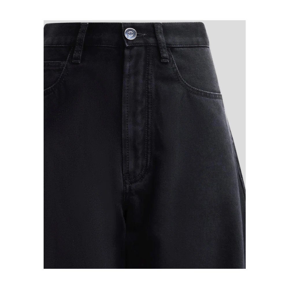 Alaïa Denim Ronde Broek in Katoen Black Dames