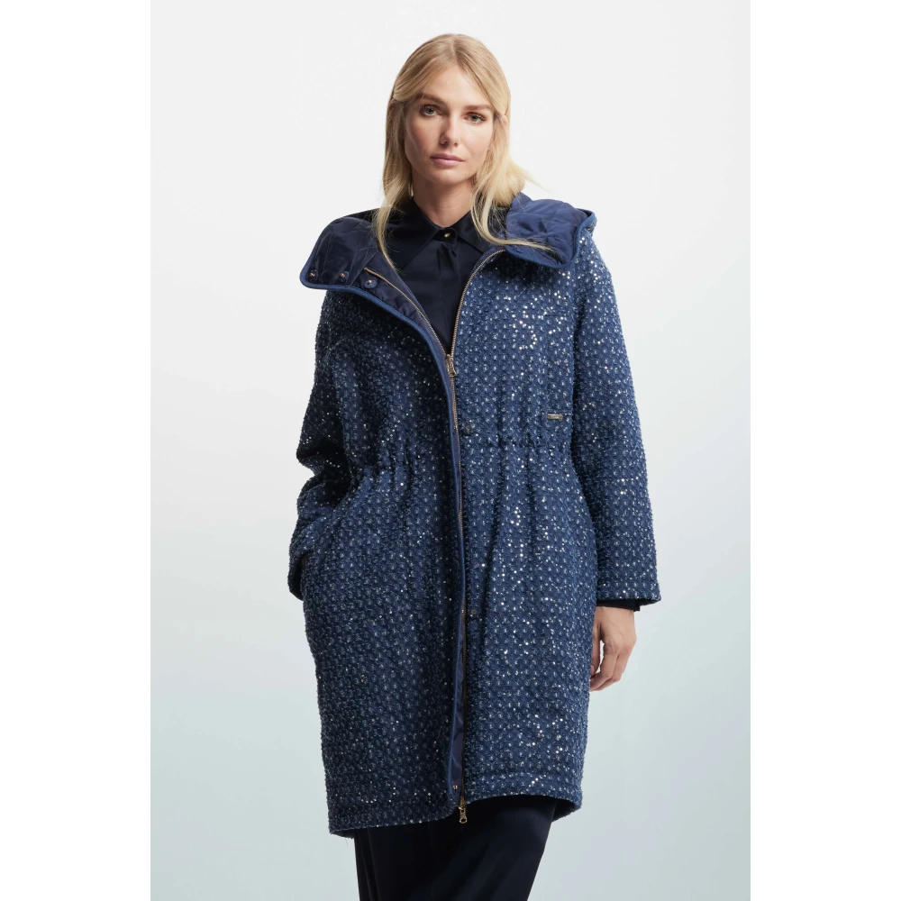 Kocca Dubbelzijdige Jack met Trekkoord Blue Dames