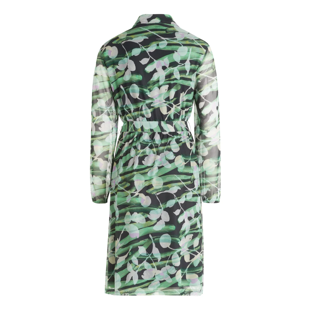 Betty & Co Knoop Midi Jurk Green Dames