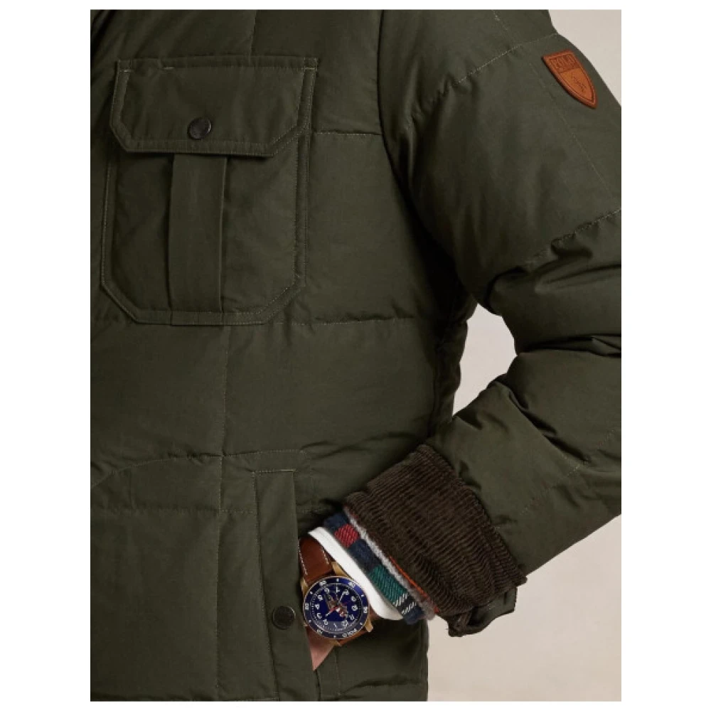 Polo Ralph Lauren Gewatteerde Ripstop en Fleece Jas Green Heren