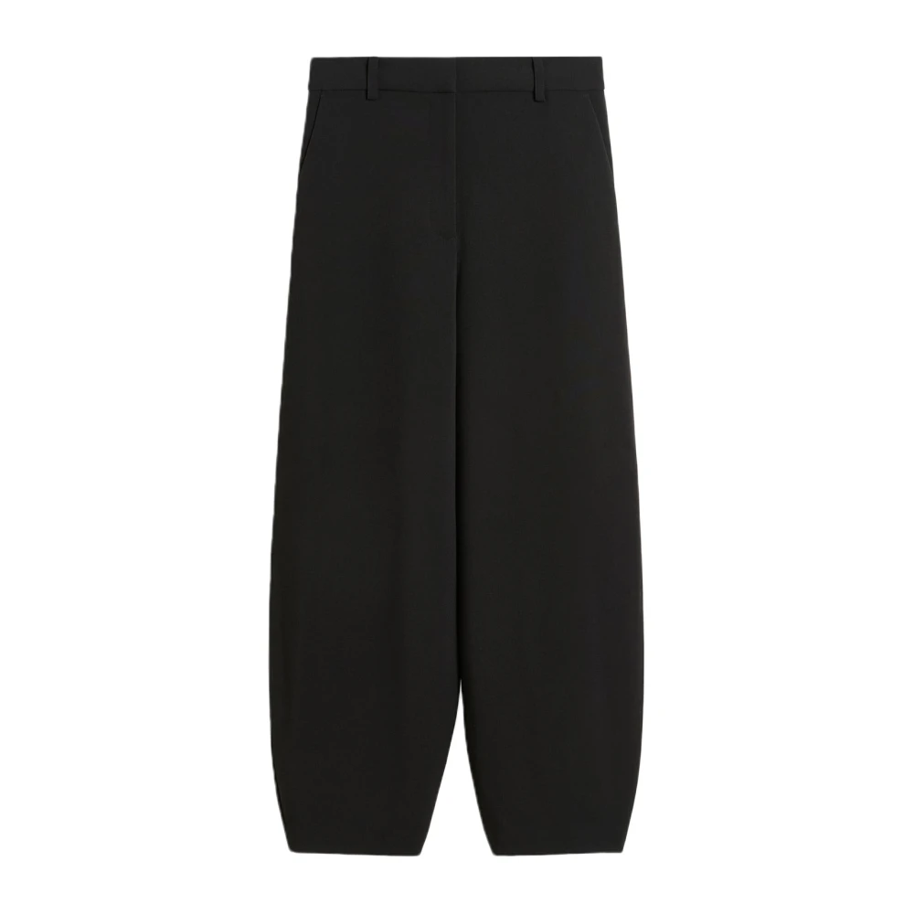 By Malene Birger Women's Black Relaxed High-Waisted Trousers - Wide Trousers - Xs - Trousers