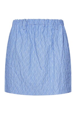 blue-diamond-pattern-elasticated-waist-skirt