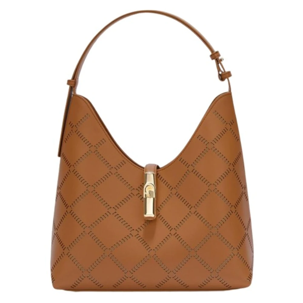 Furla Vrouw Bruin Tassen Dames, One Size, Goccia M Hobo