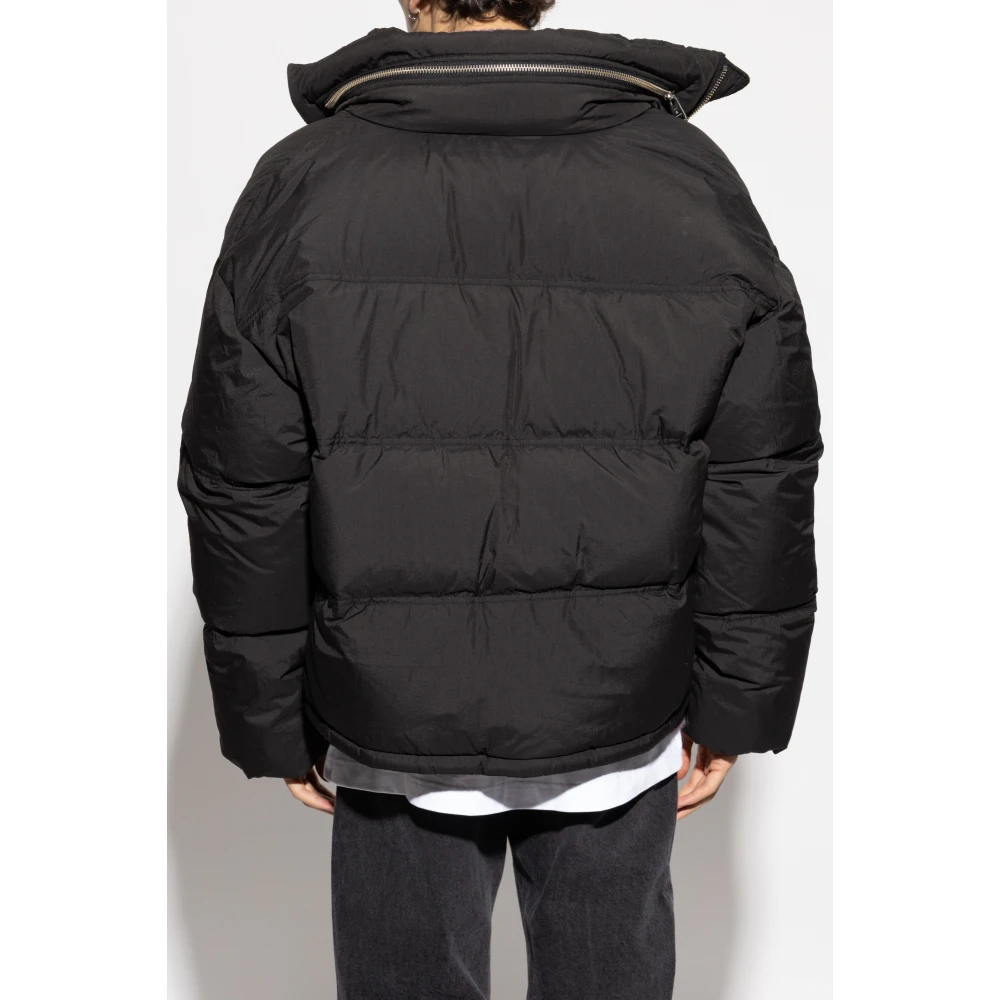 Ami Paris Pufferjas met in de kraag verstopte capuchon Black Heren