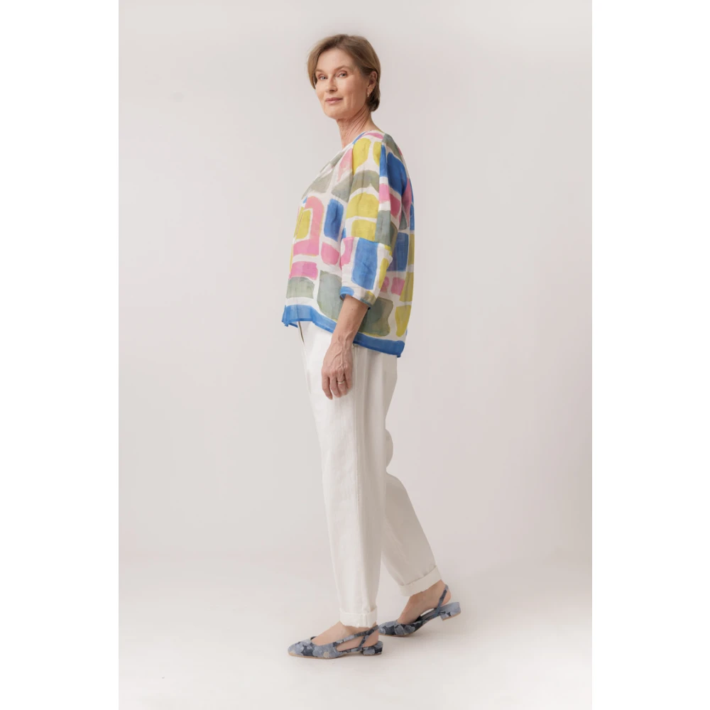 LUISA CERANO Elegante Geplooide Broek White Dames
