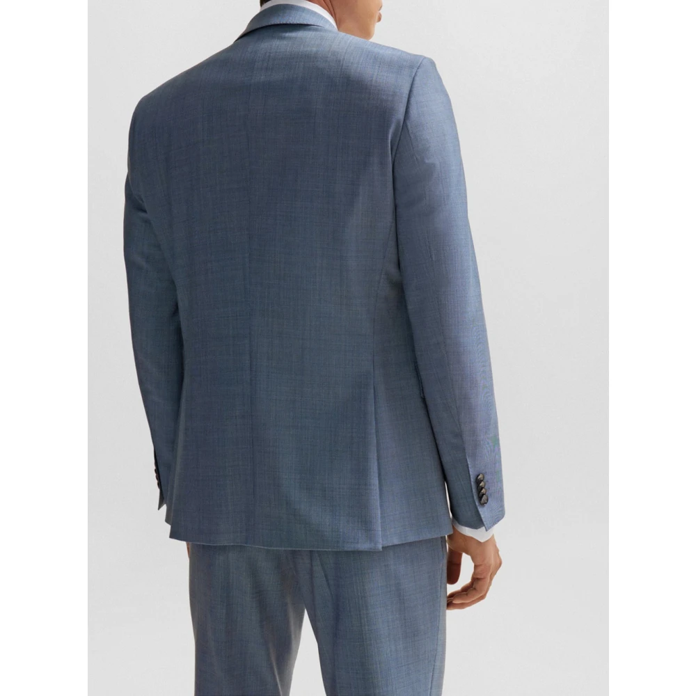 Hugo Boss Essentiële Slim Fit Tweedelig Pak Blue Heren