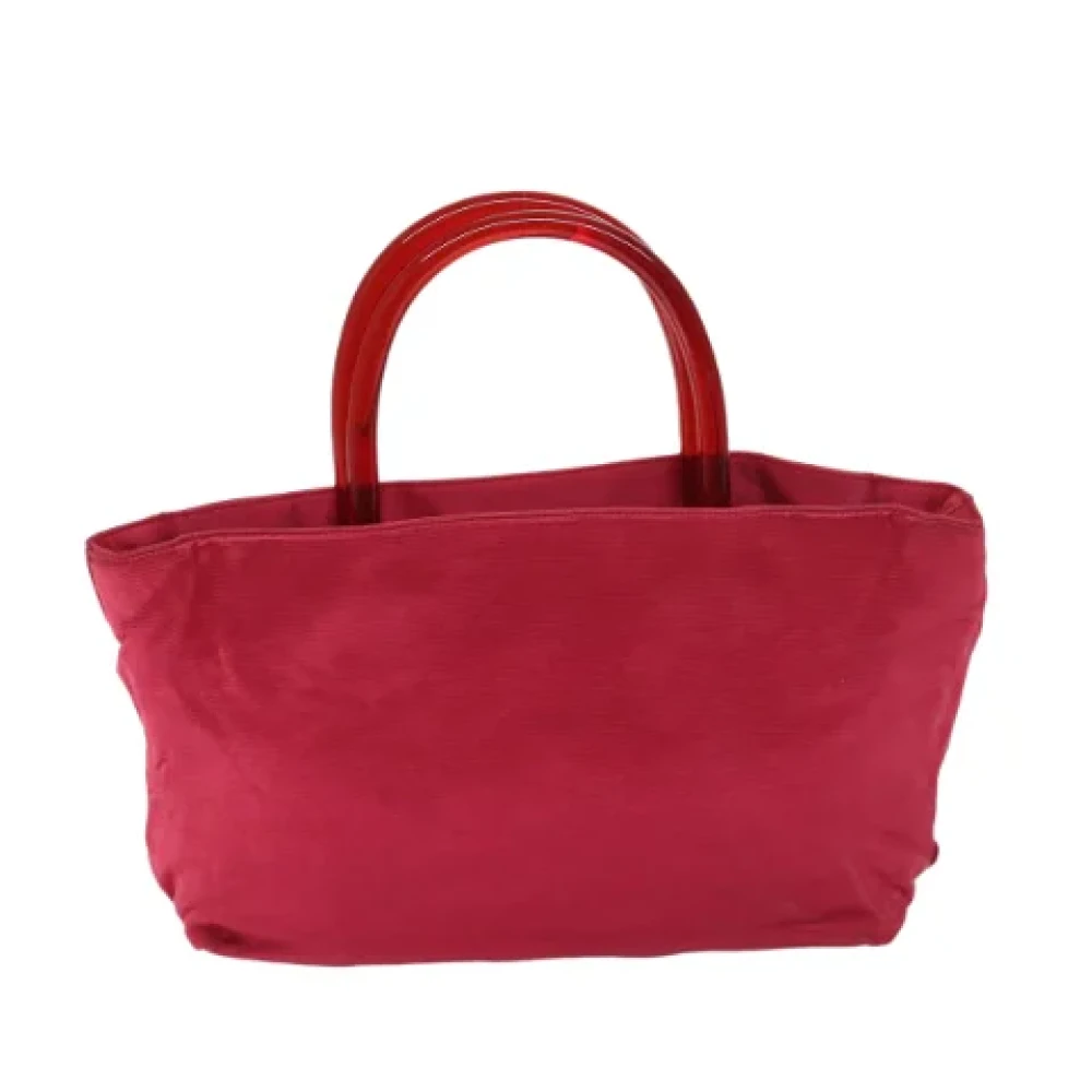 Prada Vintage Pre-owned Satin handbags Red Dames