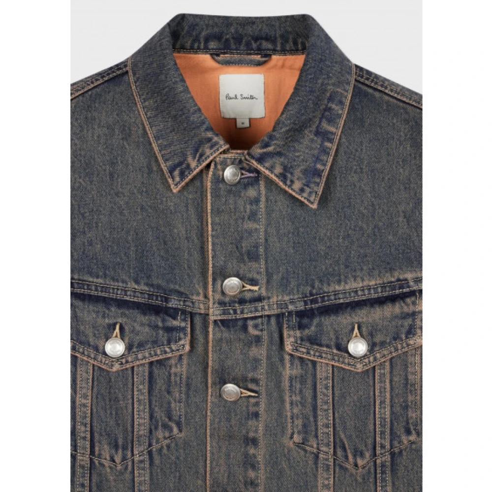 PS By Paul Smith Mauve Denim Trucker Jacket Blue Heren