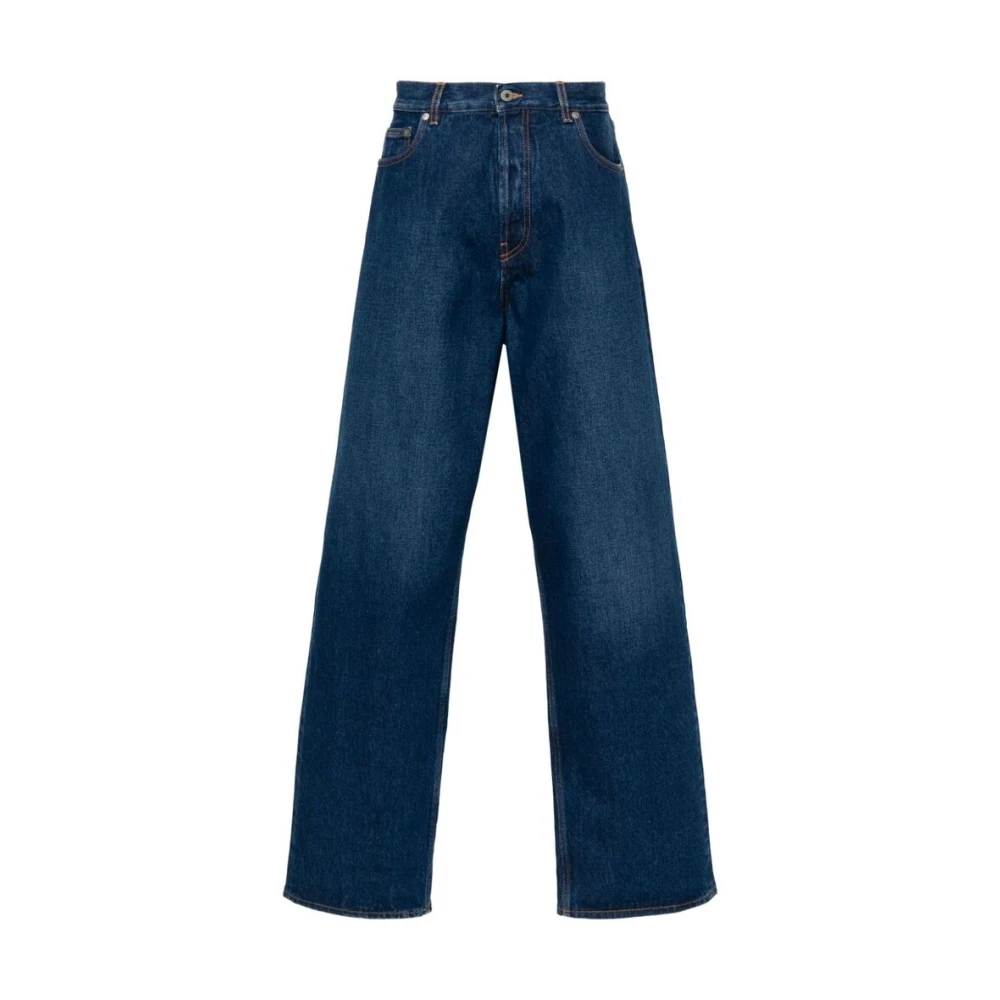 Off White Blauwe Denim Jeans met Contraststiksels Blue Heren