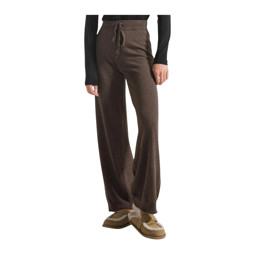Deha Women's Brown Palazzo Trousers - Wide Trousers - S - Trousers