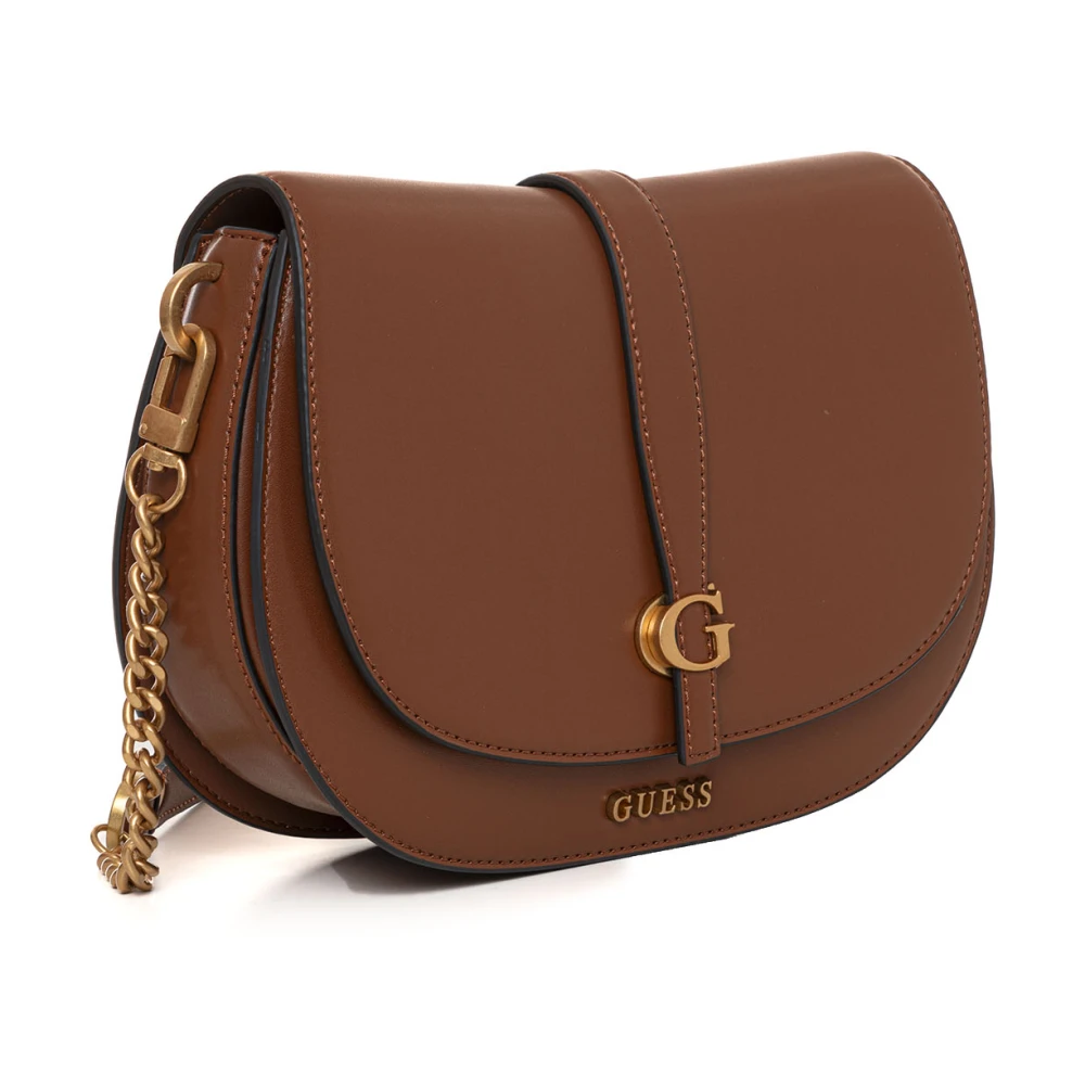 Guess Middelgrote tas met bovenhandvat Brown Dames