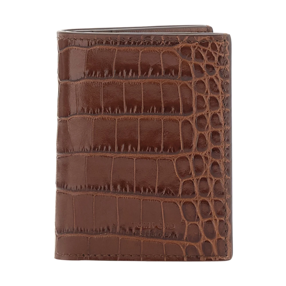 Tom Ford Men's Brown Wallets & Cardholders, One Size, Folded Card Holder