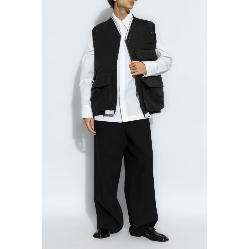 Maison Margiela Vest met vintage-effect Black Heren