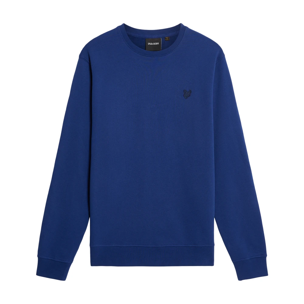 Lyle & Scott Men's Blue Sweatshirts, S, Superfine Crew Neck Sweatshirt