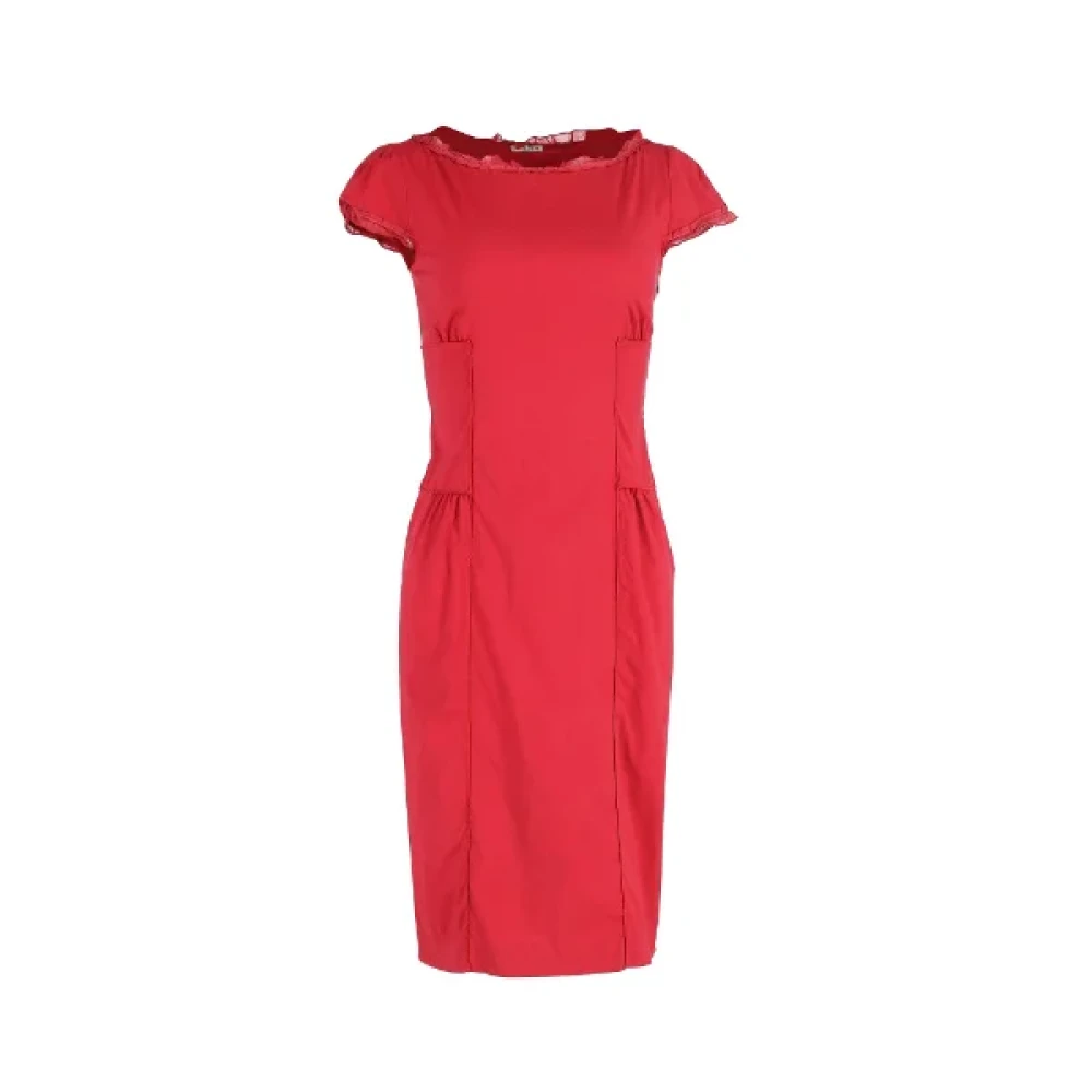 Miu Pre-owned Cotton dresses Red Dames