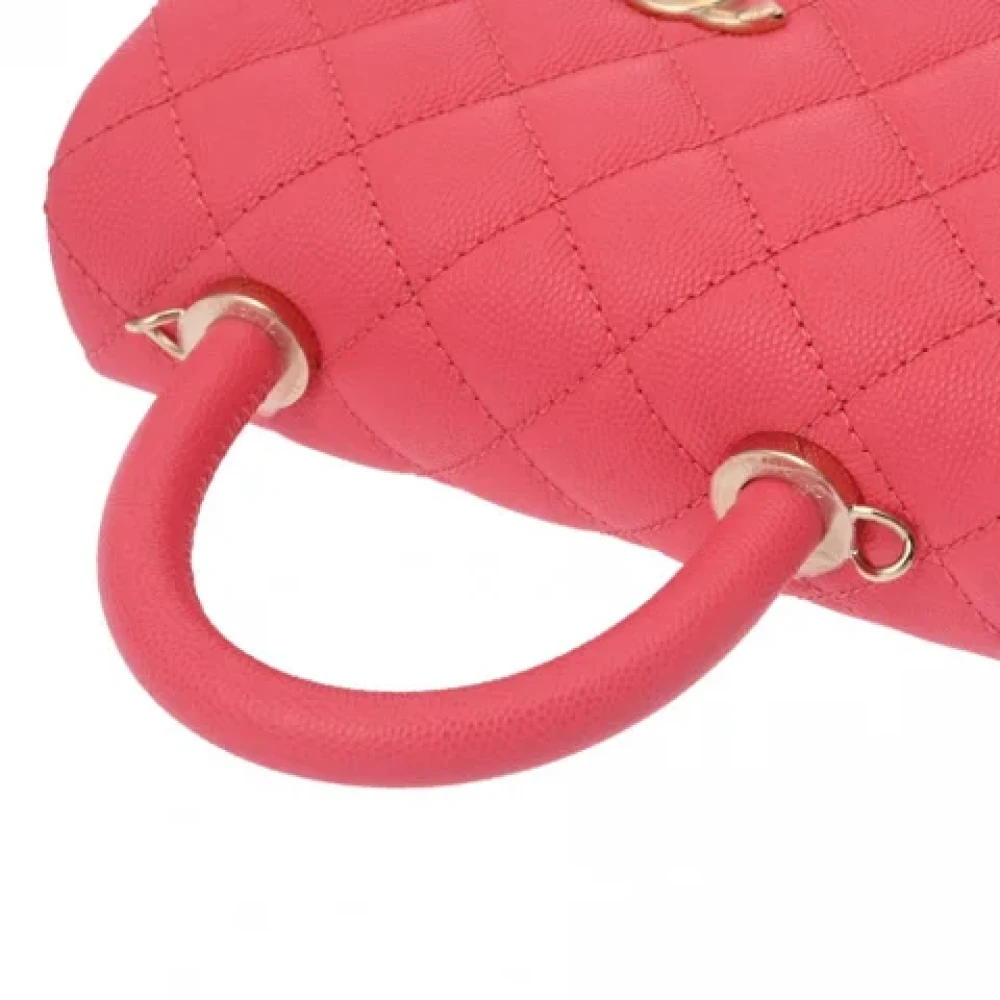 Chanel Vintage Pre-owned Leather chanel-bags Pink Dames
