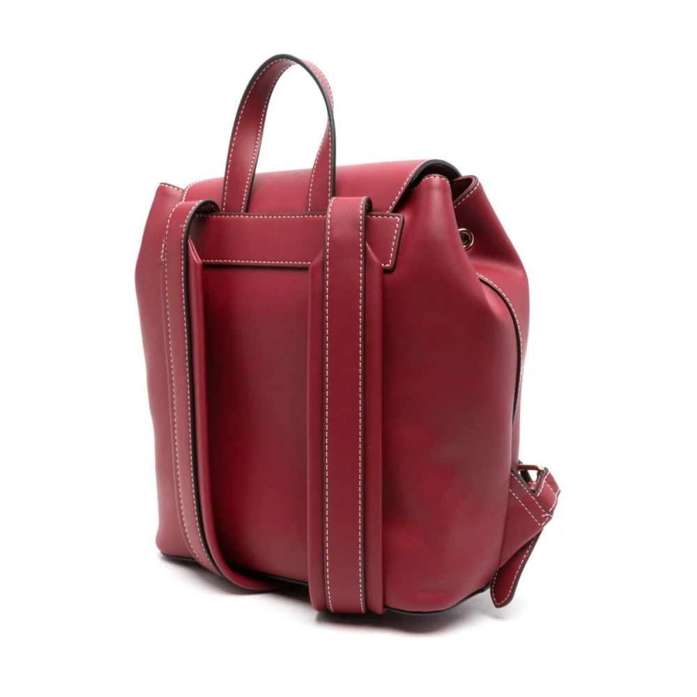 Love Moschino Bordeaux Rood Faux Leren Rugzak Red Dames