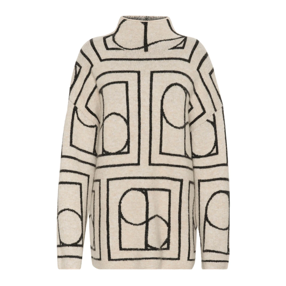 Soaked in Luxury Monogram Pullover Sweater Whisper White Dames