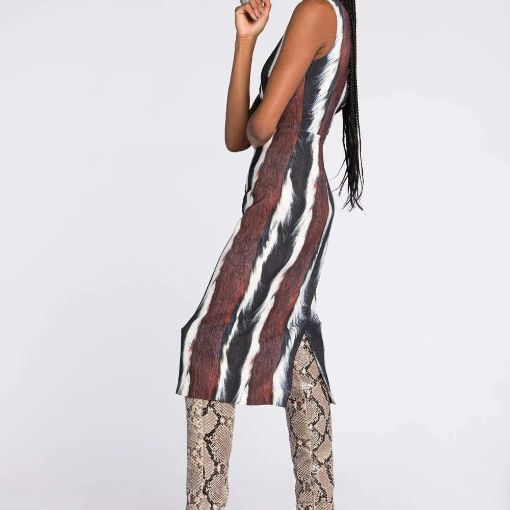 Roberto Cavalli Dierenprint Mouwloze Jurk Multicolor Dames