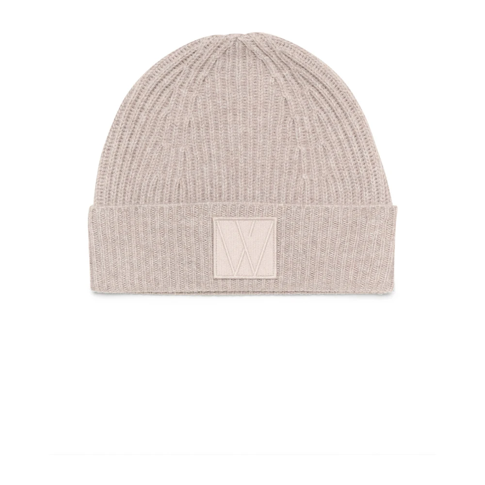 InWear Zachte Gebreide Beanie Sandy Grey Melange Beige Dames