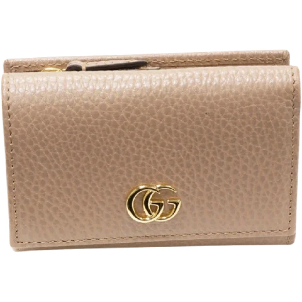 Gucci Vintage Pre-owned Leather wallets Beige Dames