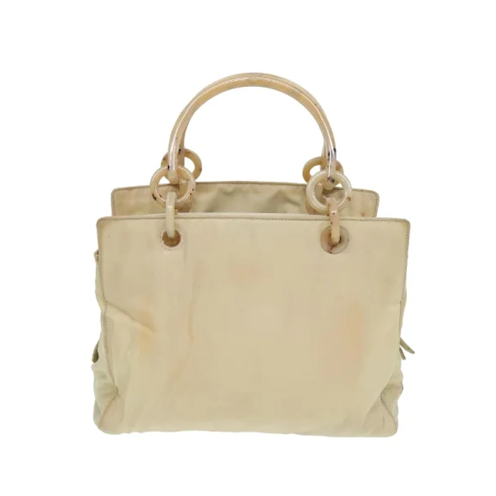Prada Vintage Pre-owned Nylon handbags Beige Dames