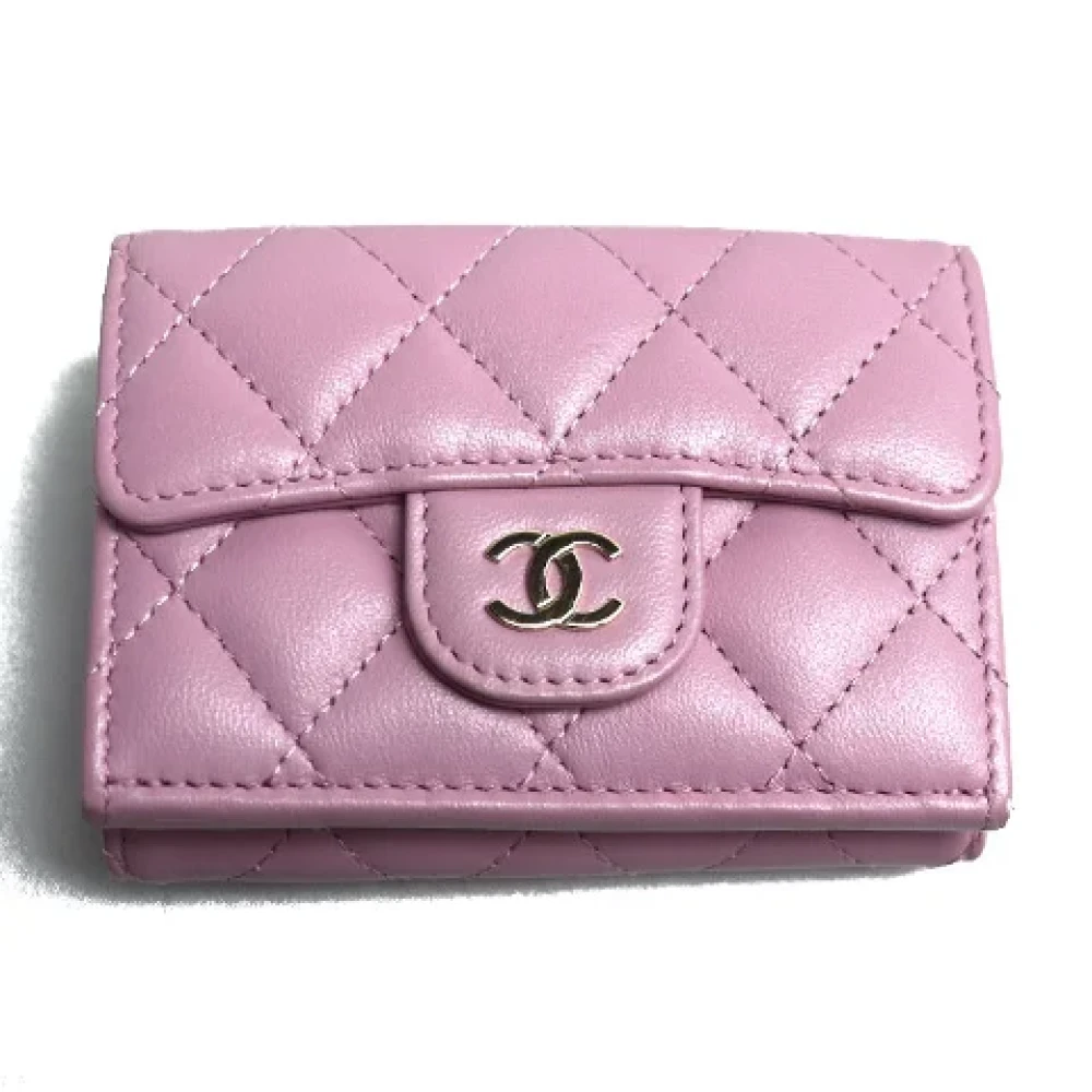 Chanel Vintage Pre-owned Leather wallets Pink Dames