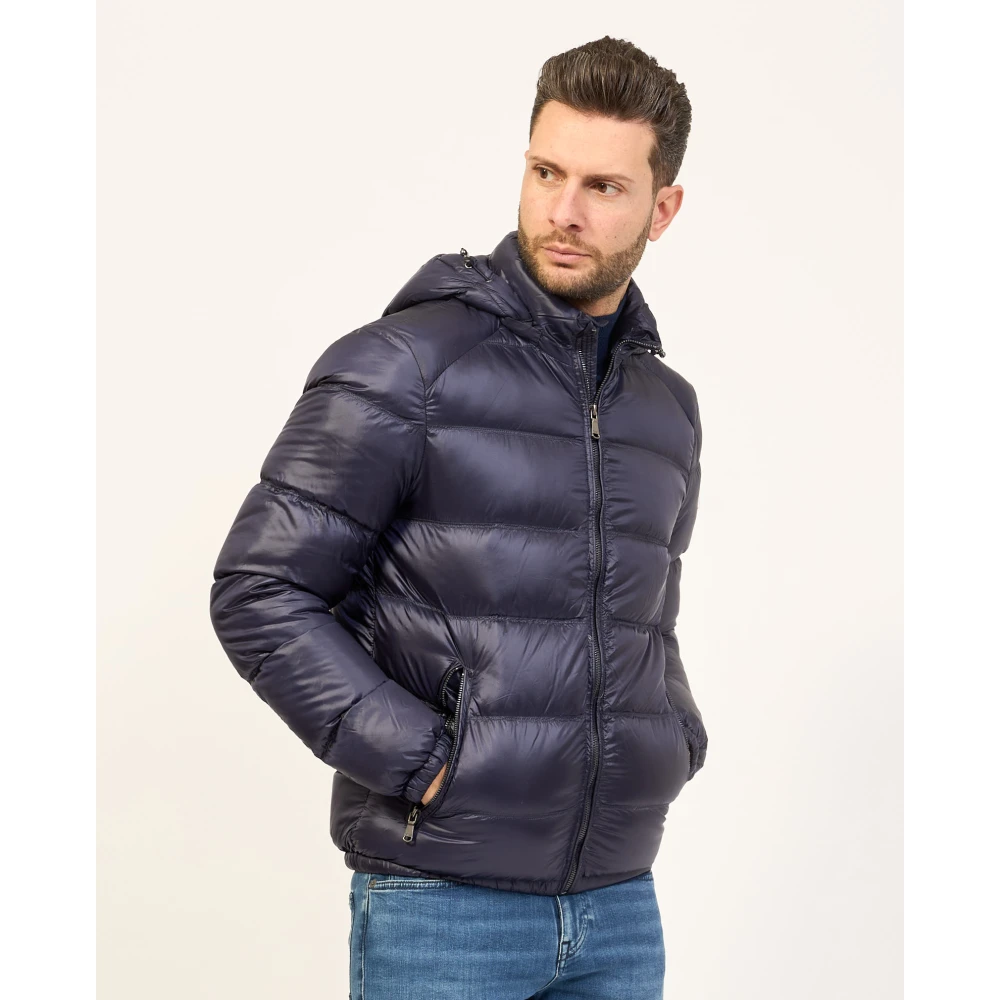 YES ZEE Gewatteerde jas met capuchon marineblauw Blue Heren