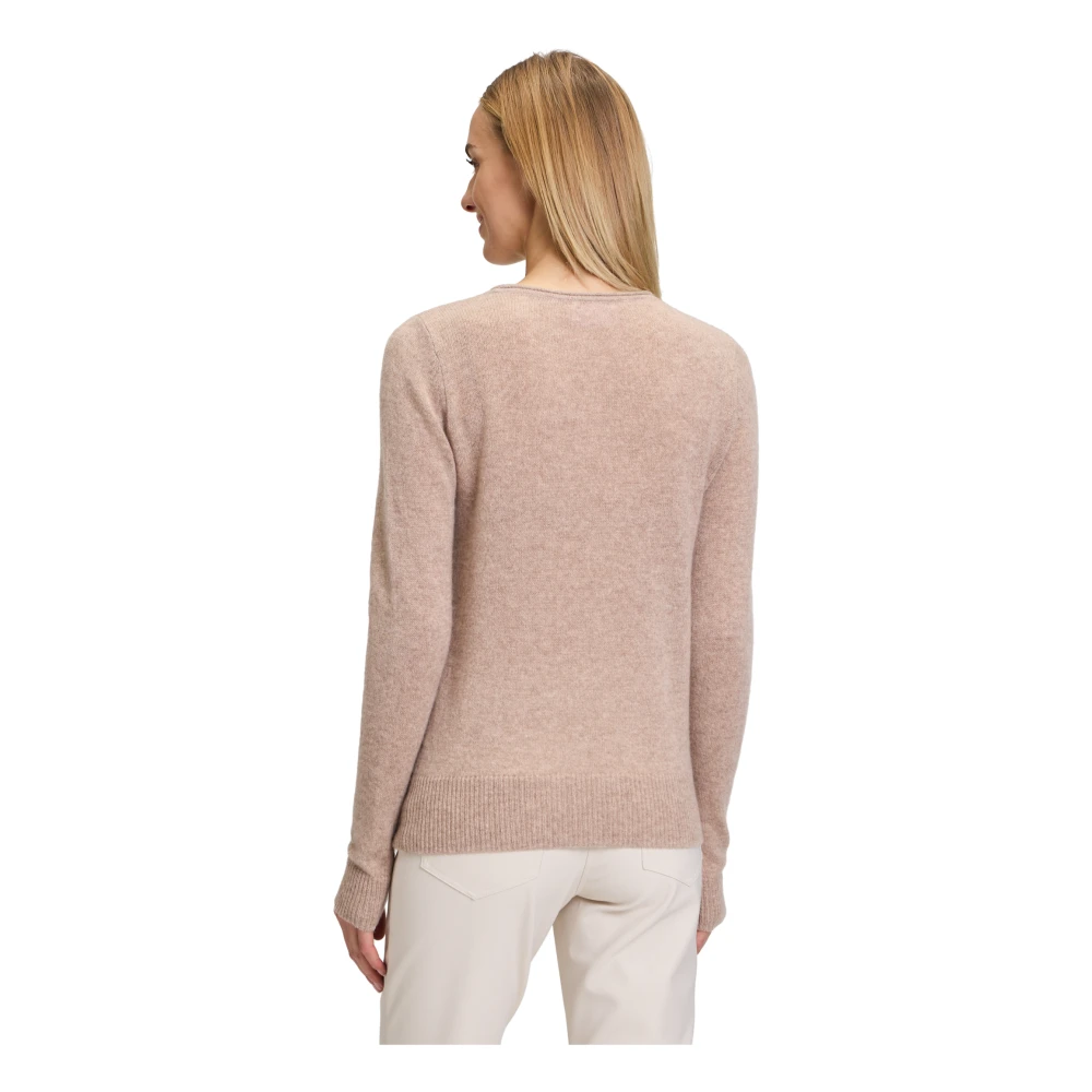 Betty Barclay Fijngebreide trui met ronde hals Beige Dames