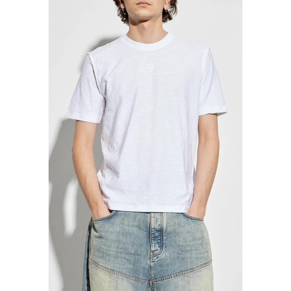 Diesel T-shirt T-Adjust-R10 White Heren