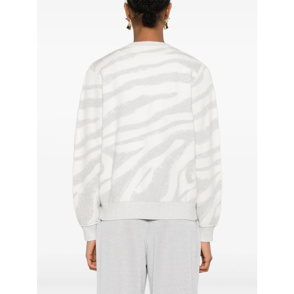 Liu Jo Zebra Patroon Gebreide Trui Gray Dames