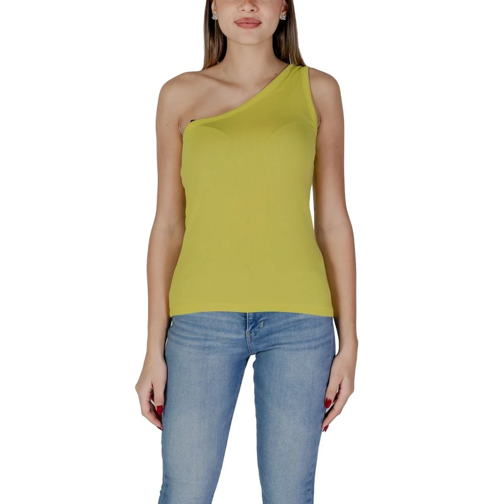 b.Young Gele Katoenen Tops & T-shirt Yellow Dames