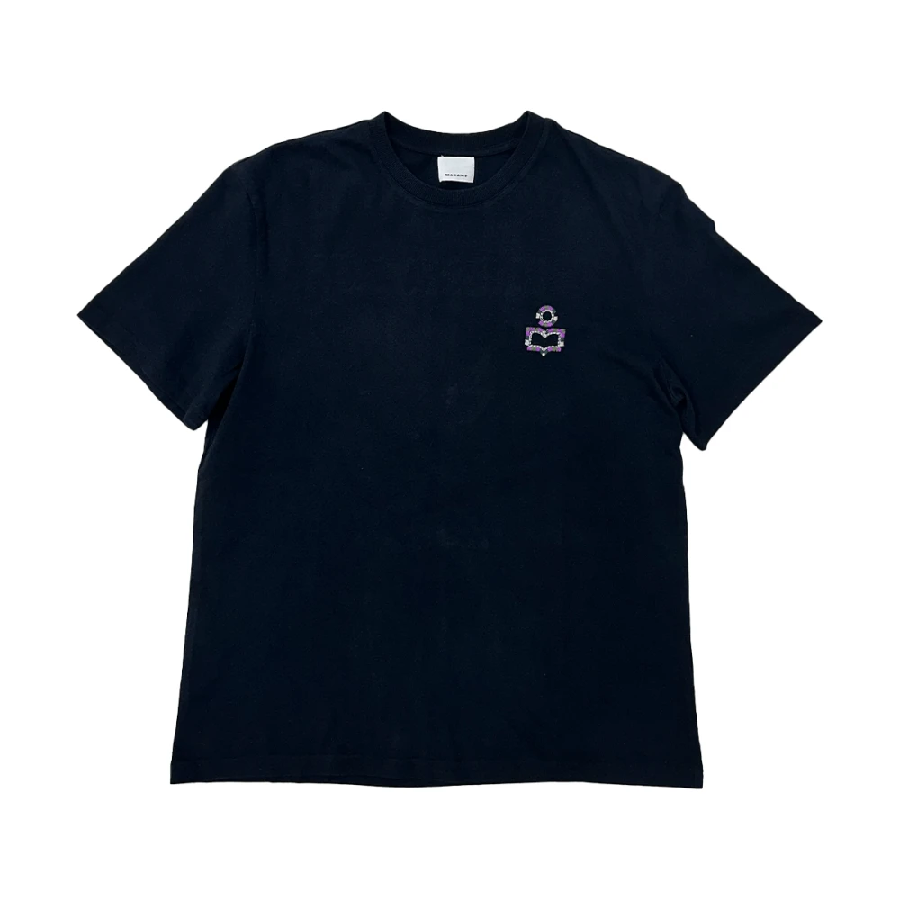 Isabel marant Geborduurd Logo T-Shirt Black Heren