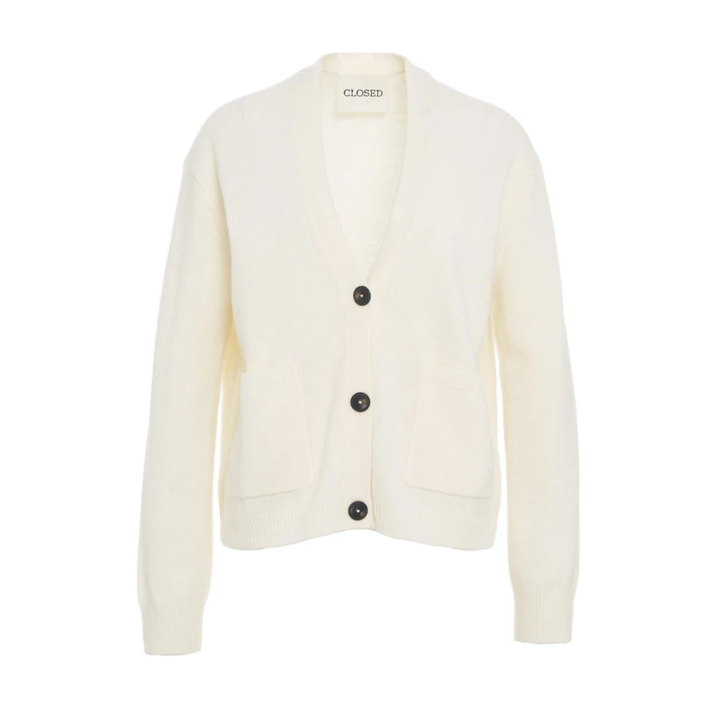 Closed Witte Wollen Vest Gebreide Kleding Aw24 Beige Dames
