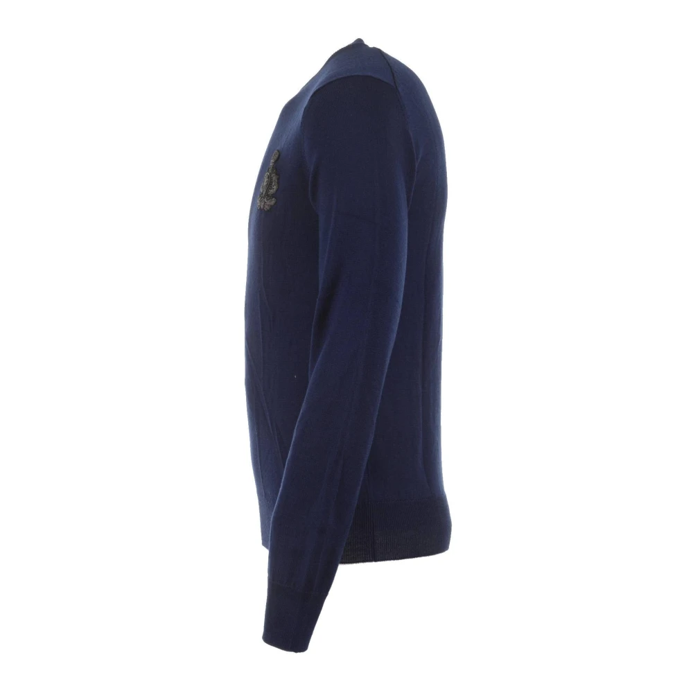 Dolce & Gabbana Geborduurde Heren Trui Blue Heren
