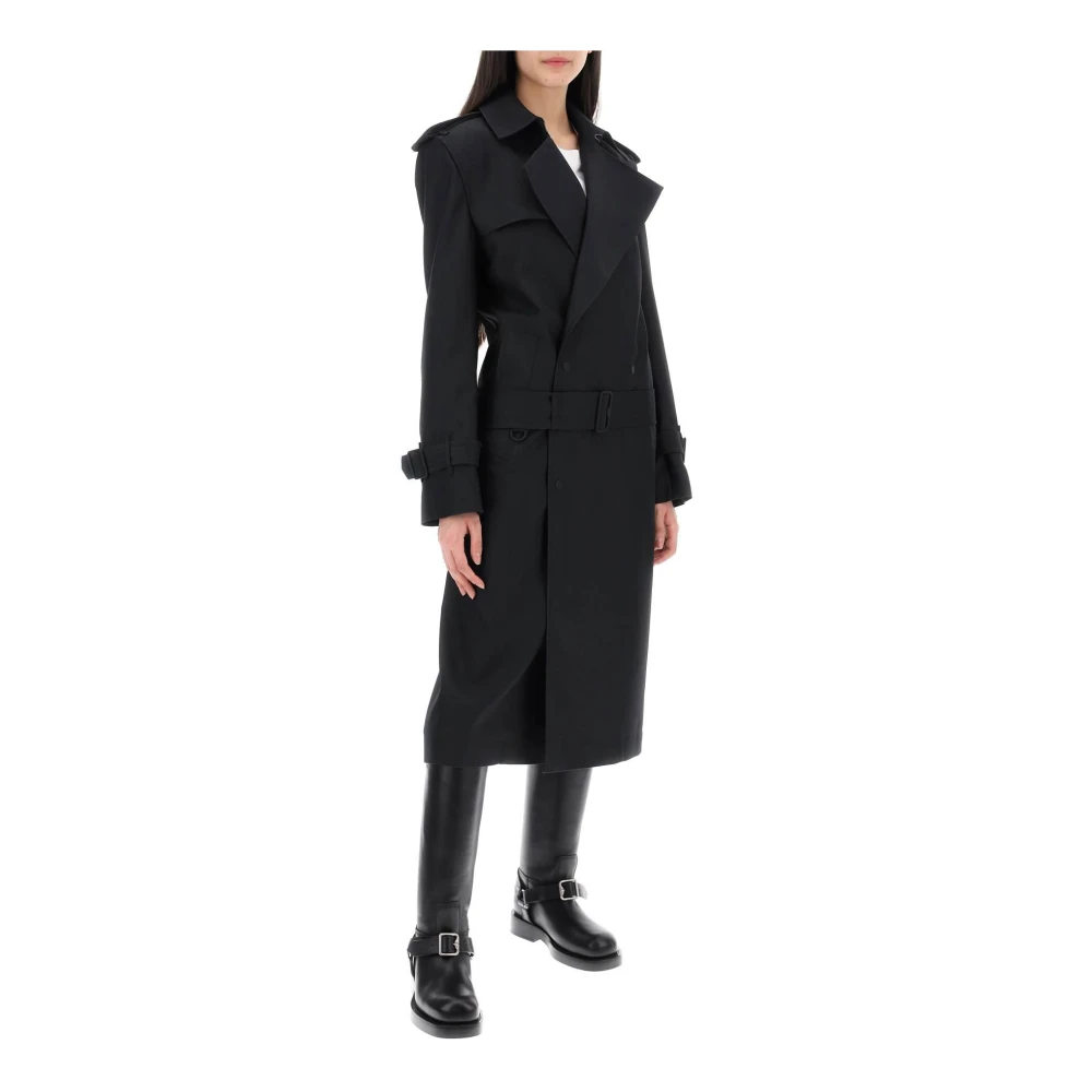 Burberry Double-Breasted Coats Black Dames