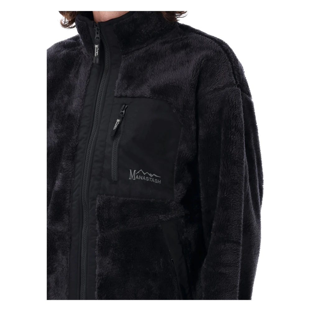 Manastash Zwarte Fleecejas Aw24 Black Heren